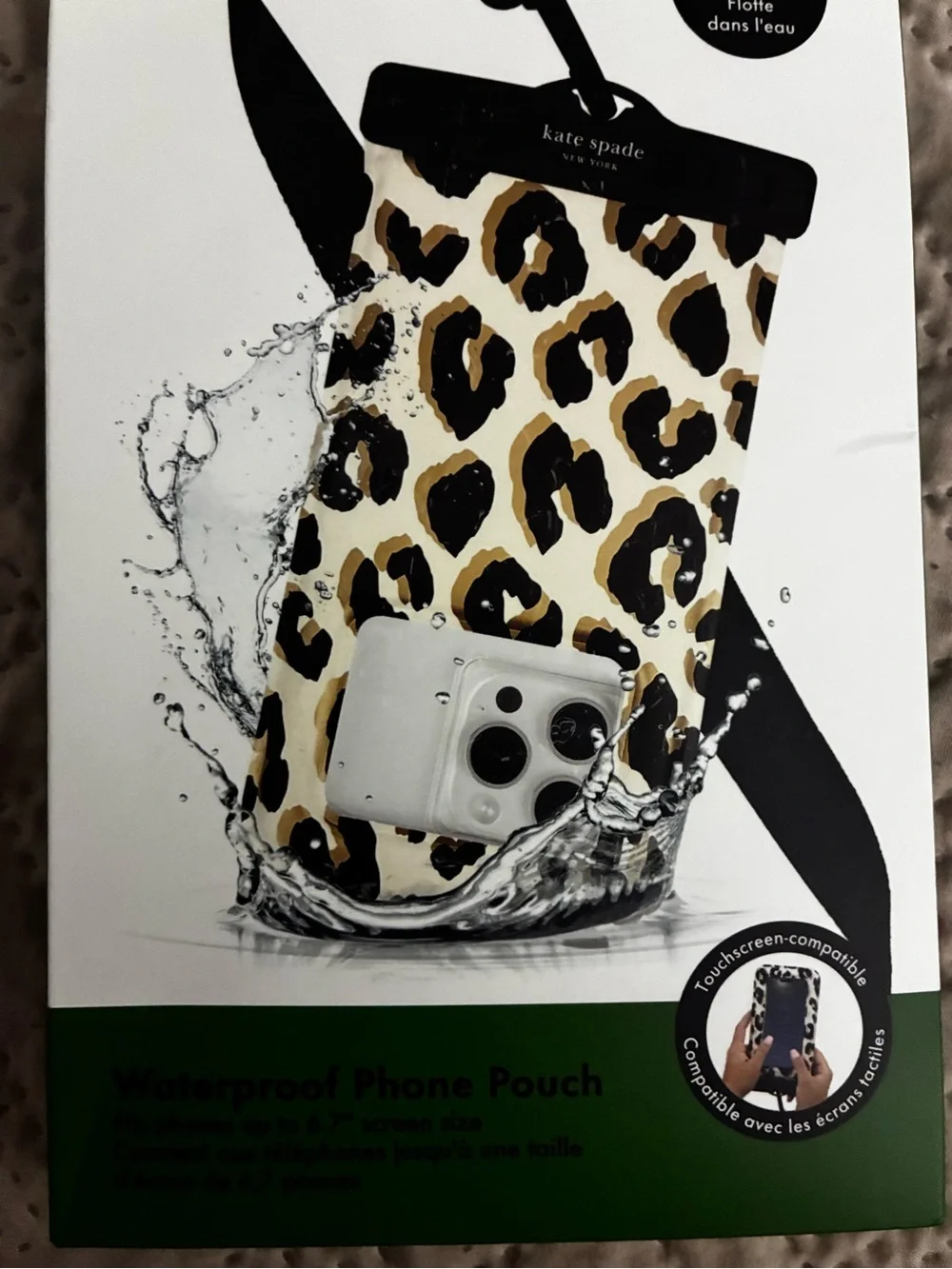 Kate Spade NY Leopard Waterproof Phone Pouch
